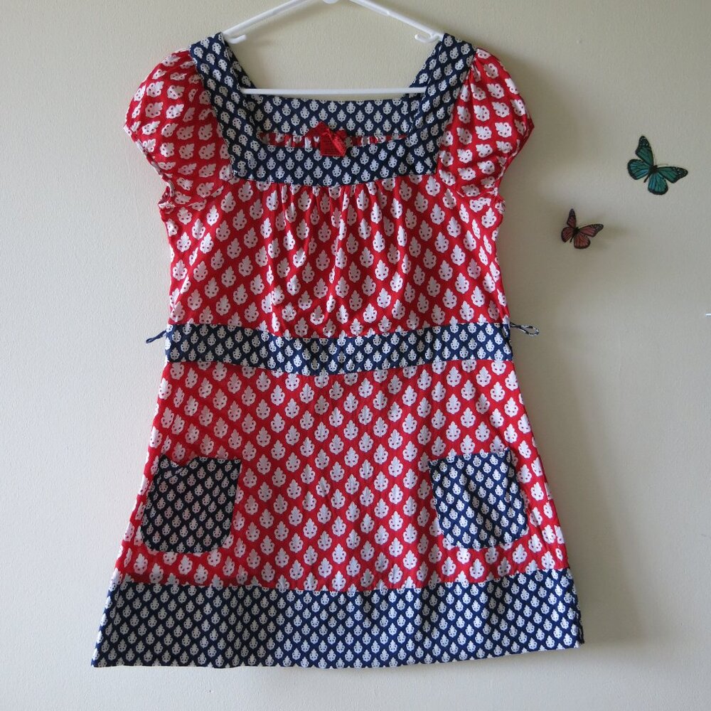 Vintage Forever 21 Red Blue White Americana Sexy Party Festival Mini Dress Sz. L
